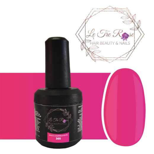 Semipermanente rosa glitter 360       10ml