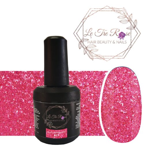 Semipermanente rosa glitterato 417 10ml